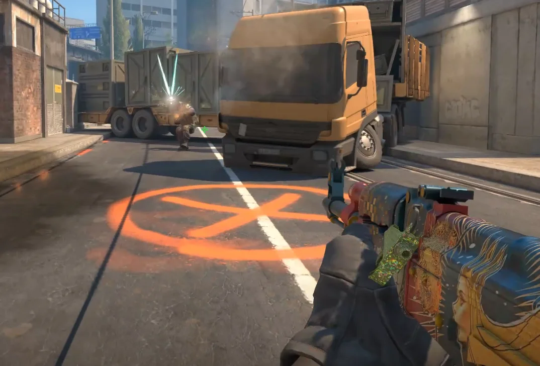 Truck on Overpass
